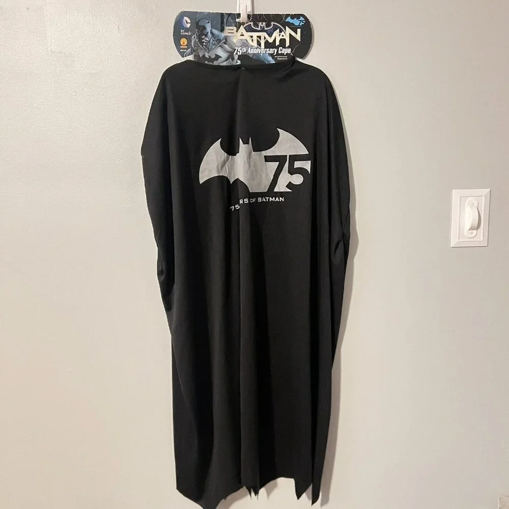 Rubies Costume Batman 75th Anniversary Cape Mantello Adult Size DC Comics‎ New